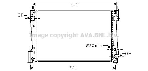 AVA QUALITY COOLING Радиатор, охлаждение двигателя FT2400